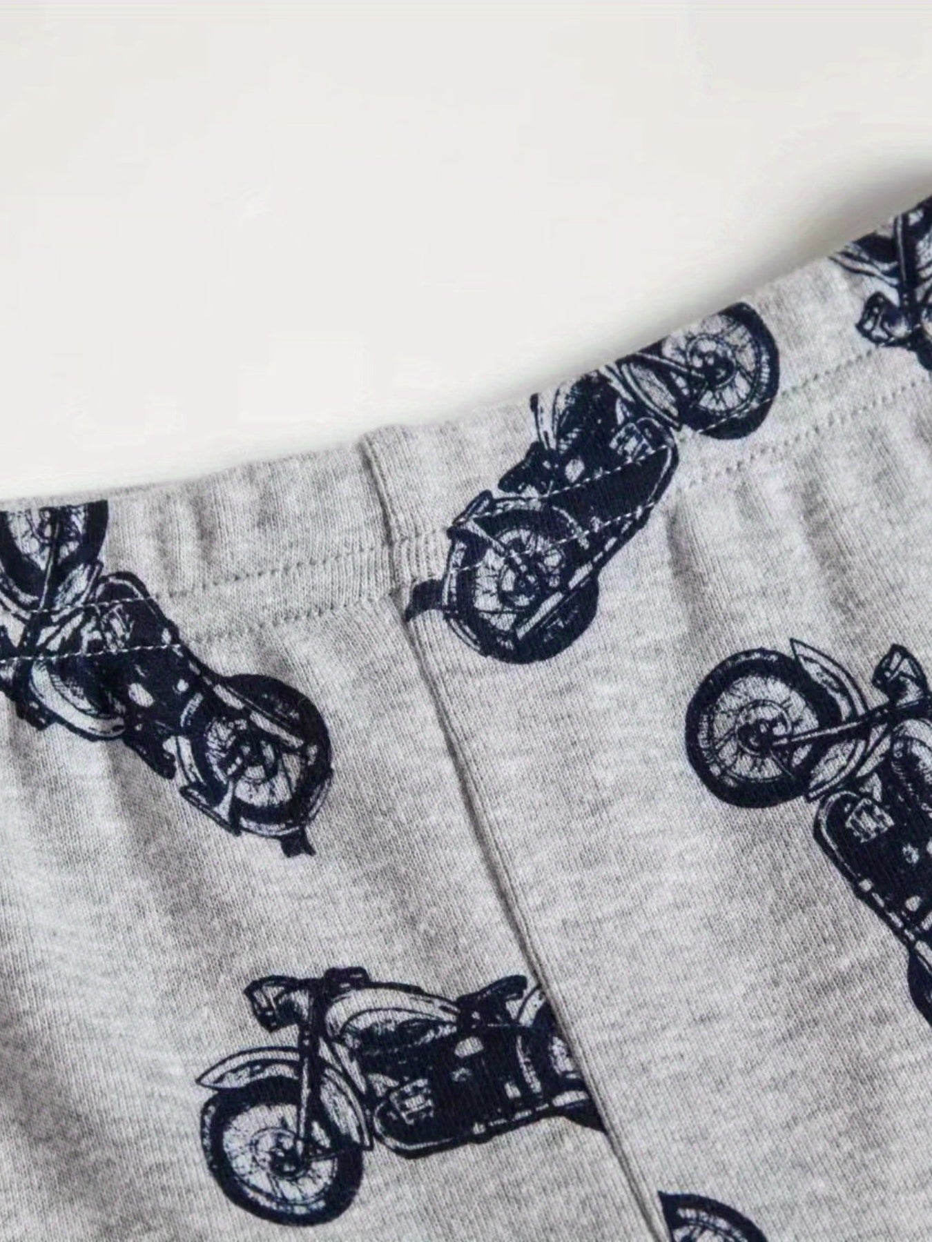 Boys Motorcyclists Print Pajama Set