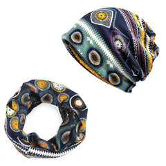 Men's Knit Turban Hat with Scarf Wrap