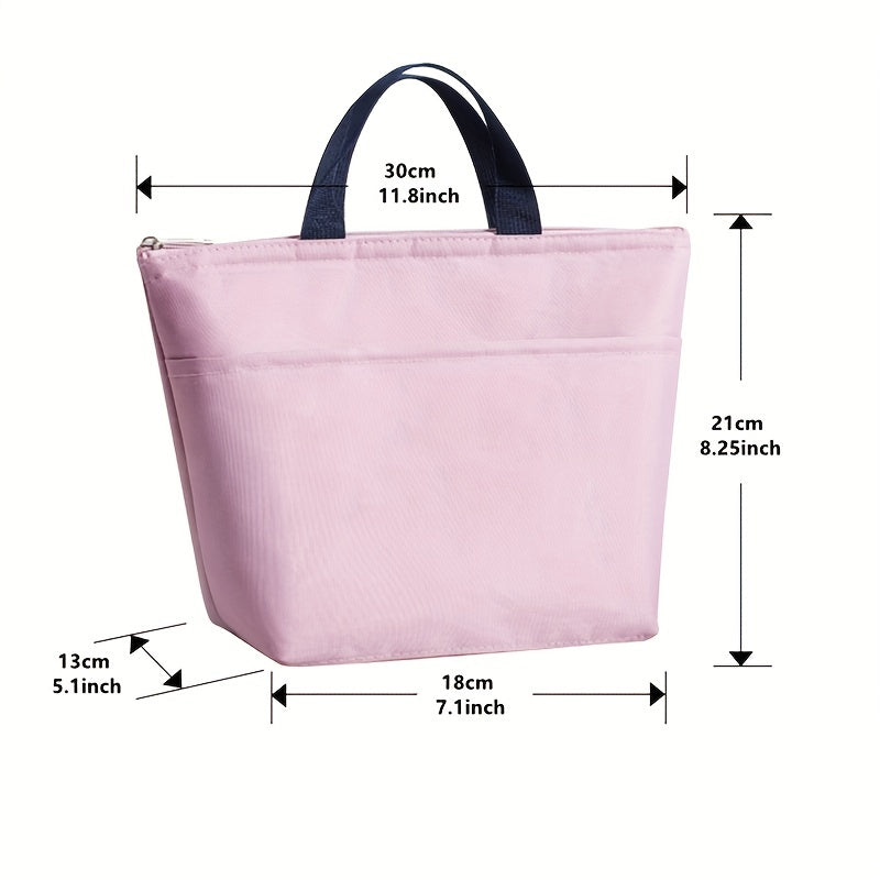 300D Oxford Cloth Lunch Bag Insulated Hand-held Outdoor Picnic Waterproof Bag