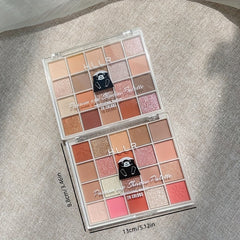 20-Color Eyeshadow Palette Matte Pearly Sequin Finish Smudge Proof Sweatproof