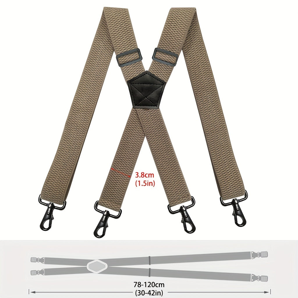 Heavy Duty Suspenders For Men Work Outdoor Motorbiking Skiing