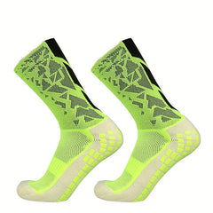 Non slip Silicone Bottom Football Socks Breathable Athletic Mid-calf Socks