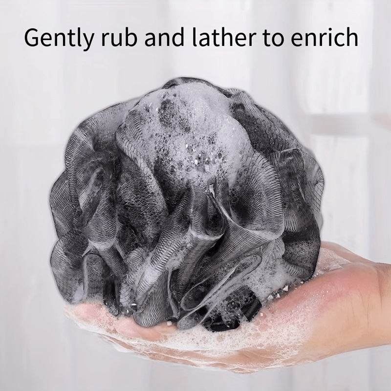 Men's Bamboo Charcoal Shower Sponge Exfoliating Ball