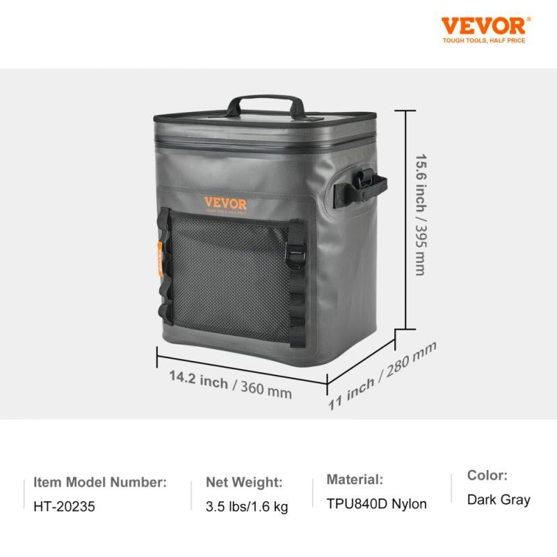 30-Can Portable Leakproof Cooler Bag for Camping and Beach