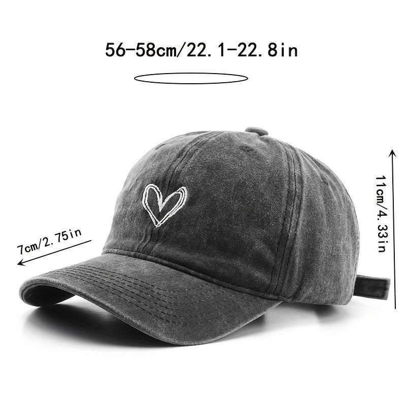 Unisex Vintage Curved Brim Baseball Cap With Letter Embroidery