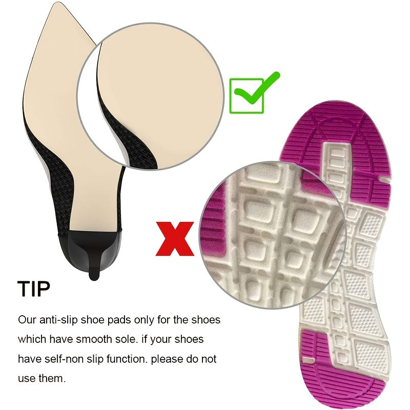 5 Pairs Anti-slip High Heeled Shoes Rubber Mat Mute Sole