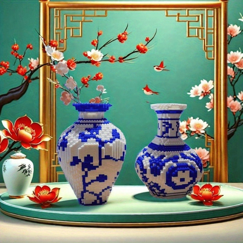 5000pcs Combination Puzzle & Porcelain Vase Building Block Model