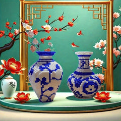 5000pcs Combination Puzzle & Porcelain Vase Building Block Model