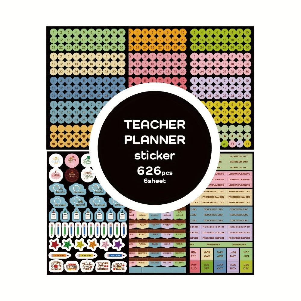 626pcs Teacher Plan Sticker Creative Memo Sticker