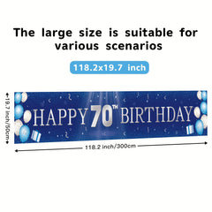 70th Birthday Banner & Yard Sign Decoration