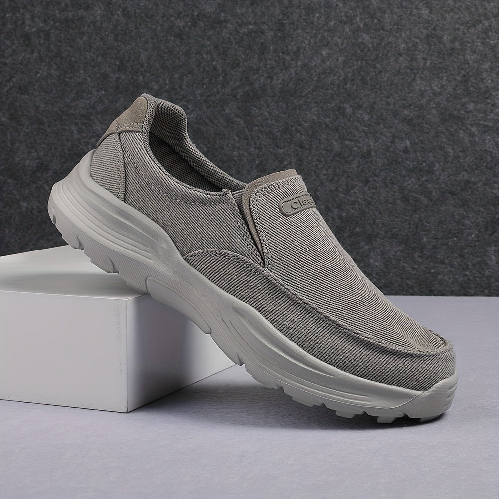 Men's Canvas Loafers Breathable Outdoor Walking Shoes