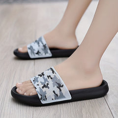 Men's Camo Non Slip Open Toe Slide for Beach Summer