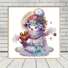 5D Snowman Diamond Painting Bright Drill Decoration Gift
