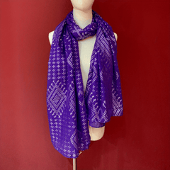 Hot Stamping Purple Cotton Scarf Women Hijab Turban