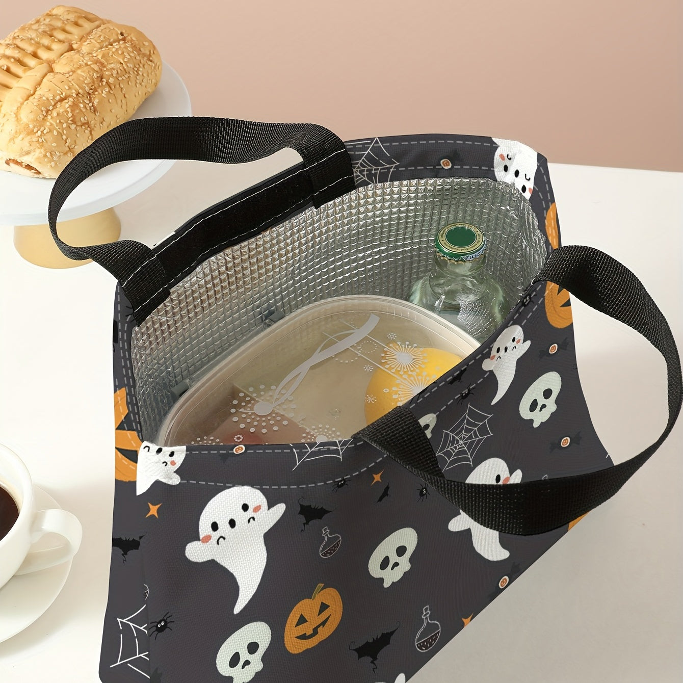 Halloween Portable Lunch Bag Waterproof Insulation Bento Bag