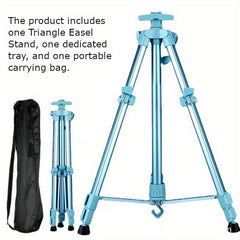 Portable Aluminum Easel with Adjustable Stand for Painting, Bonus O