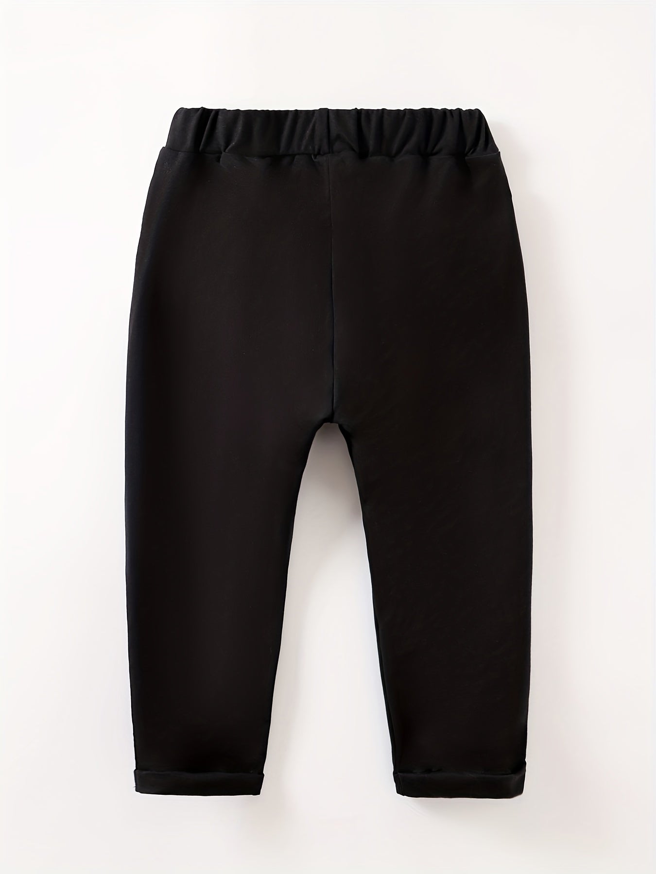 Cotton Thermal Trousers for Baby Boys Spring Autumn Elastic Waistband Pants