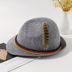 Vintage Gray Fedora Cap Lightweight Unisex Jazz Hat