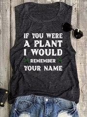 Letter Print Tank Top Summer Sleeveless Top Women's Clothing