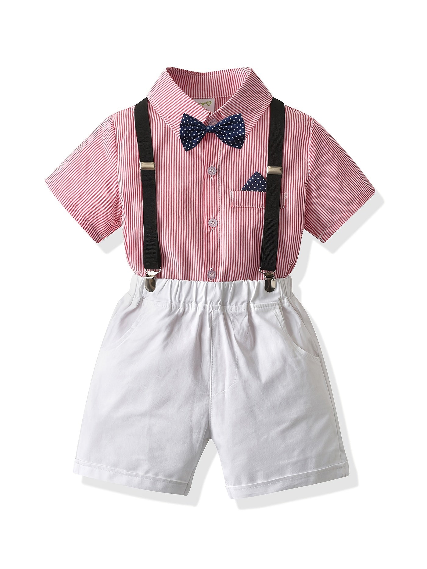 Baby Toddler Boy Formal Gentleman Suit Set Bowtie Pants Outfit