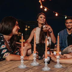 Glass Cone Candlestick for Halloween Weddings Parties
