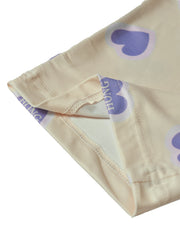 Letter & Heart Print Loungewear Pants