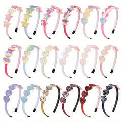 6pcs Star Heart Sequin Hair Hoop Hair Accessories Girls