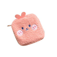 Cartoon Plush Shoulder Bag Small Cosmetic Bag for Travel