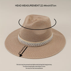 Men's Straw Sun Hat Large Brim Sunscreen Fishing Travel Beach Hat