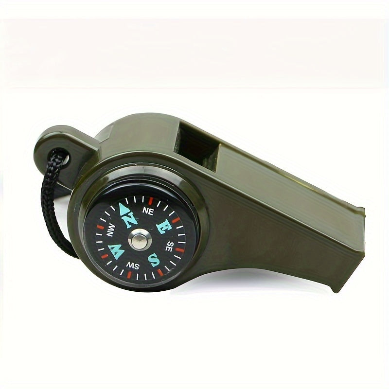 3-in-1 Emergency Whistle with Compass Thermometer