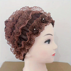 Satin Flower Lace Beanie Turban Cap Lightweight Bonnet Chemo Ca