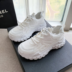 Women's Breathable Low Top Sneakers Lace Up Casual Shoes
