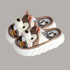 Men's Cartoon Dog Memory Foam Comfort Slipper