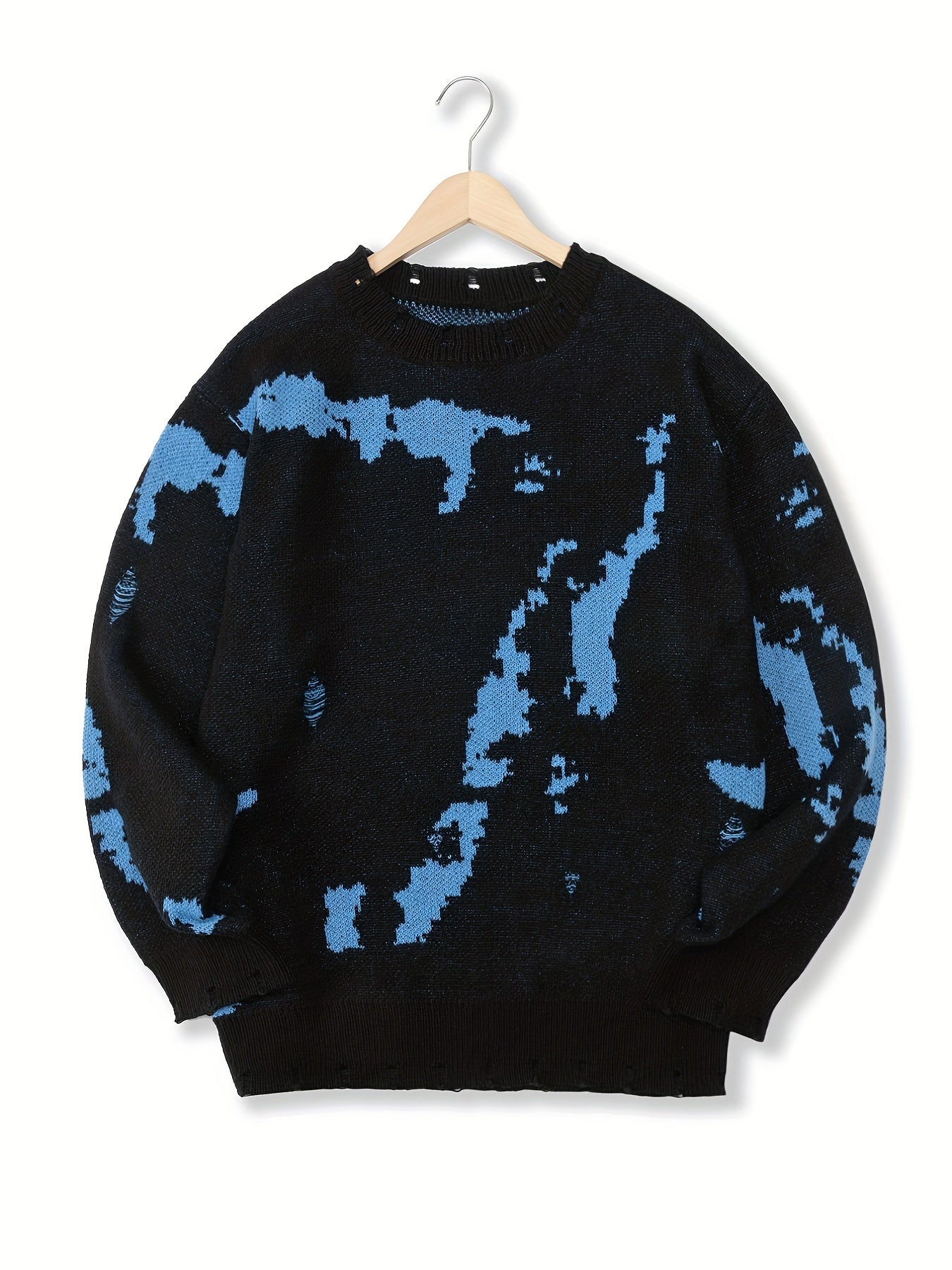 Men's Knitted Sweater Crew Neck Pullover for Fall Winter