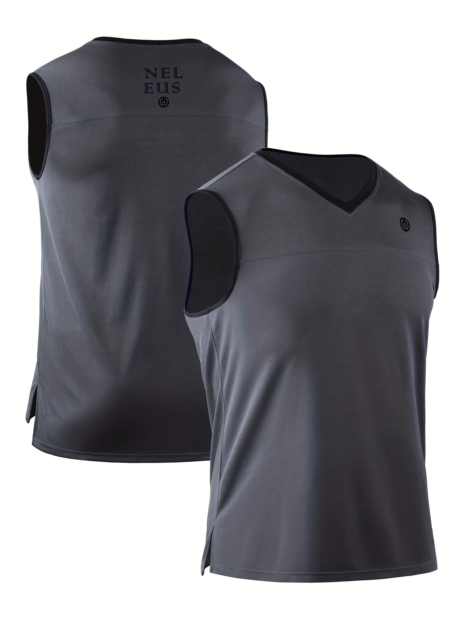 Men's Sleeveless V Neck Sports Vest Quick Dry Sweat Absorbing Tank