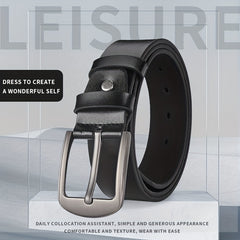 Men's PU Leather Buckle Belt for Suit Pants Jeans