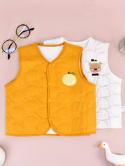 2pcs Cartoon Embroidery V Neck Vest