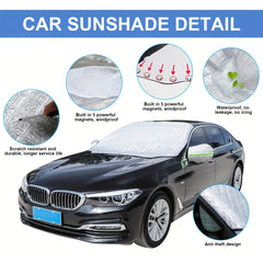 Car Windshield Snow Cover 4 Layers Frost Protection Magnetic Edges