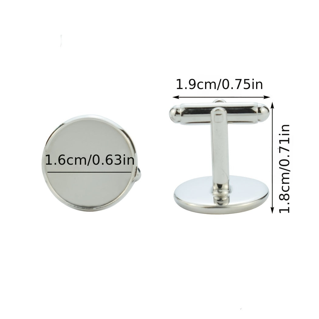 Men's Convex Glass Cufflinks