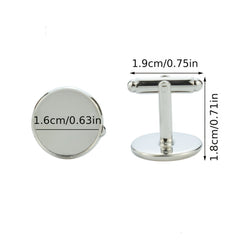 Men's Convex Glass Cufflinks