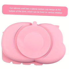 Baby Safe Silicone Dining Plate Cartoon Dish