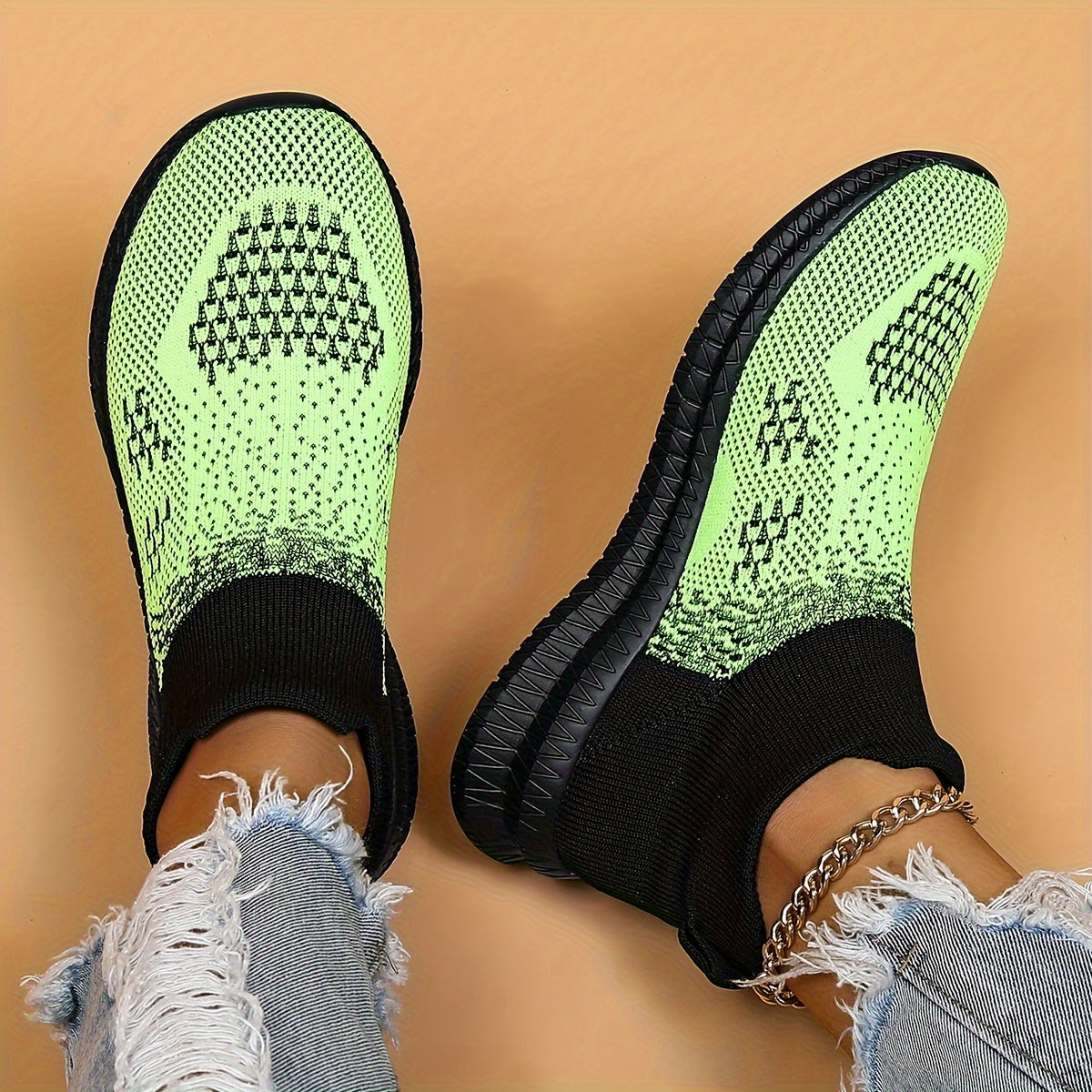 Women's Soft Knitted Running Shoes Lightweight Outdoor Sneakers