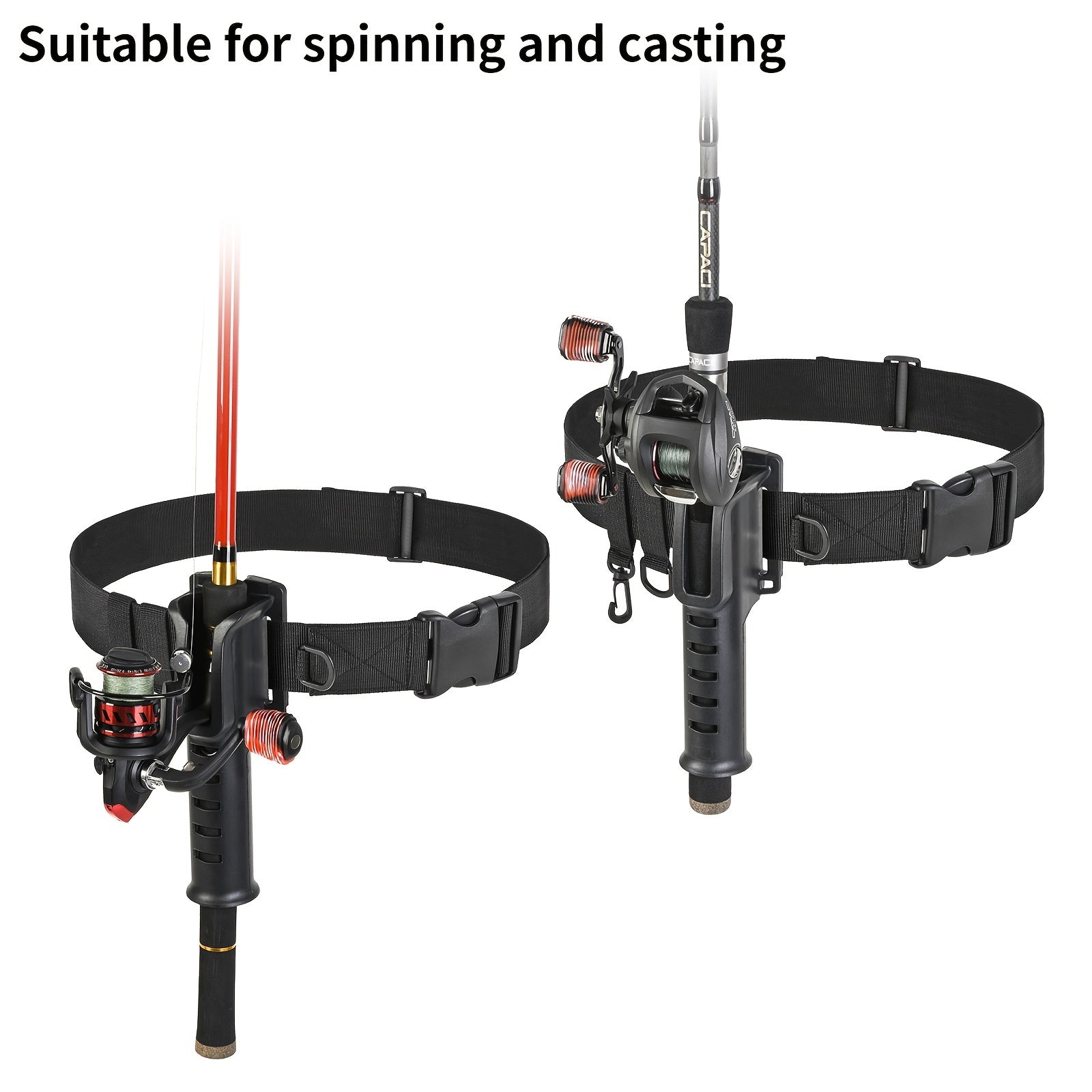 Adjustable Fishing Waist Belt With Rod Holder for Outdoor Fishing
