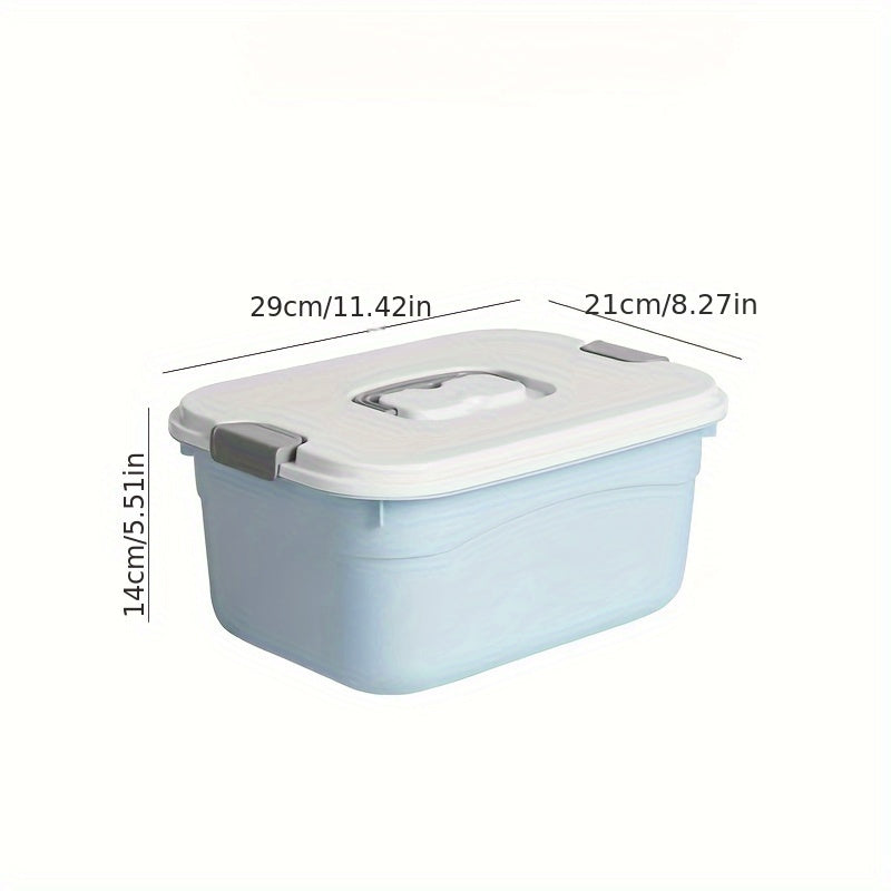 Plastic Storage Basket with Lid for Snacks Cosmetics Dormitory Desktop