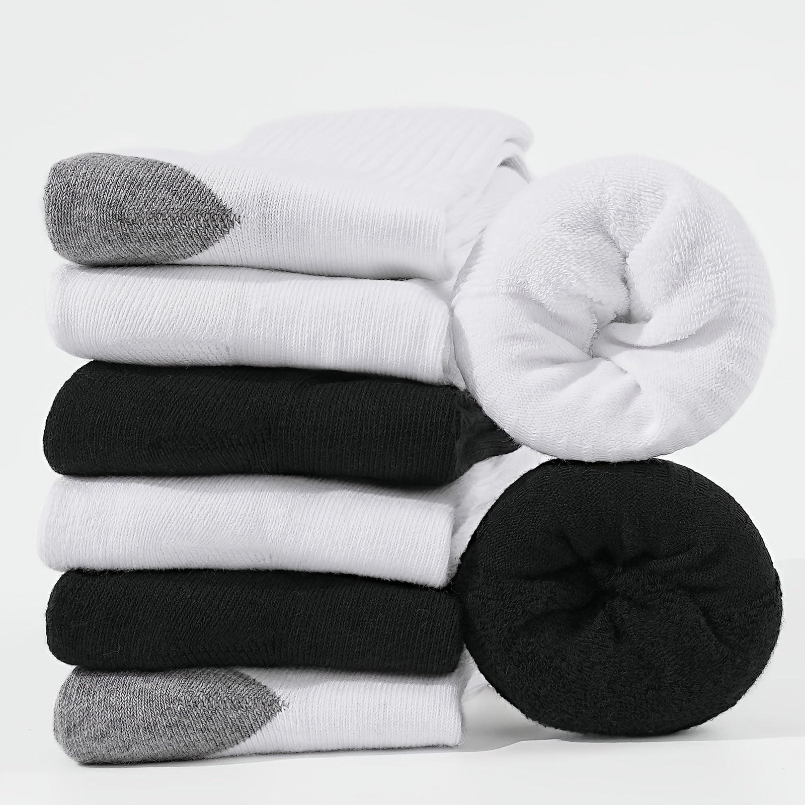 6 Pairs Boy's Mid Crew Sport Socks