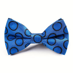 Men's Plaid Diagonal Stripe Bow Tie