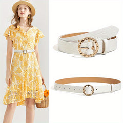 Vintage Animal Skin Pattern PU Belt for Women