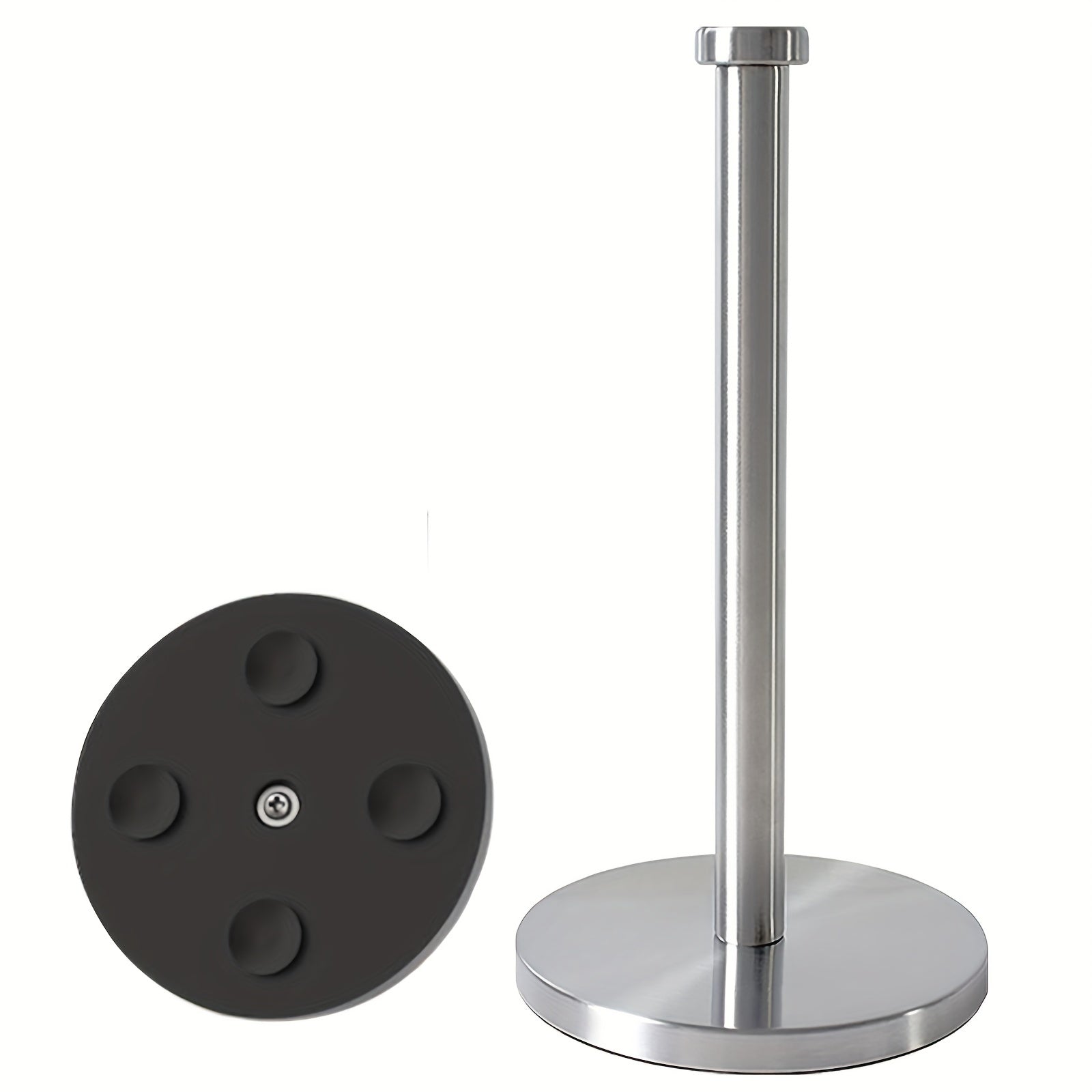 Standing Paper Towel Holder with Weighted Base for Kitchen Bathroom