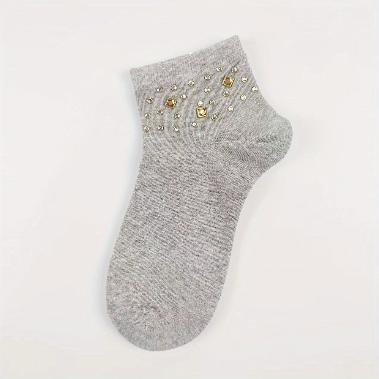 Rhinestone Crew Socks for Women