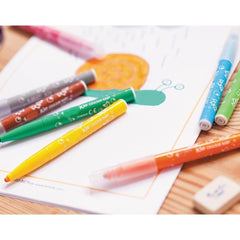 12 Ultra Washable Marker Pens for Kids Bright Colors Easy Grip